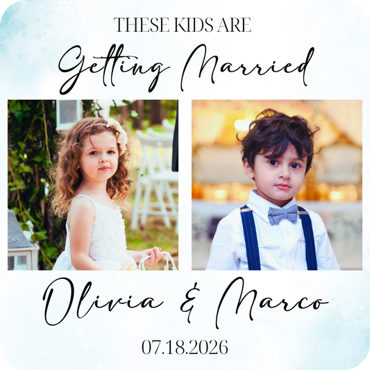 Personalized Rounded Square Wedding Coasters 3