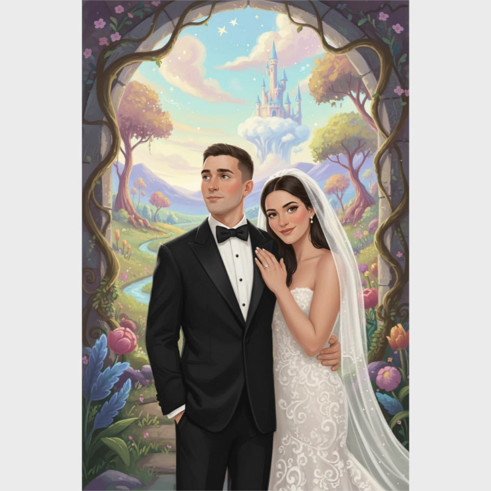CANVAS 24x36 UPLOAD PORTRAIT (Whimsical Anime Style)