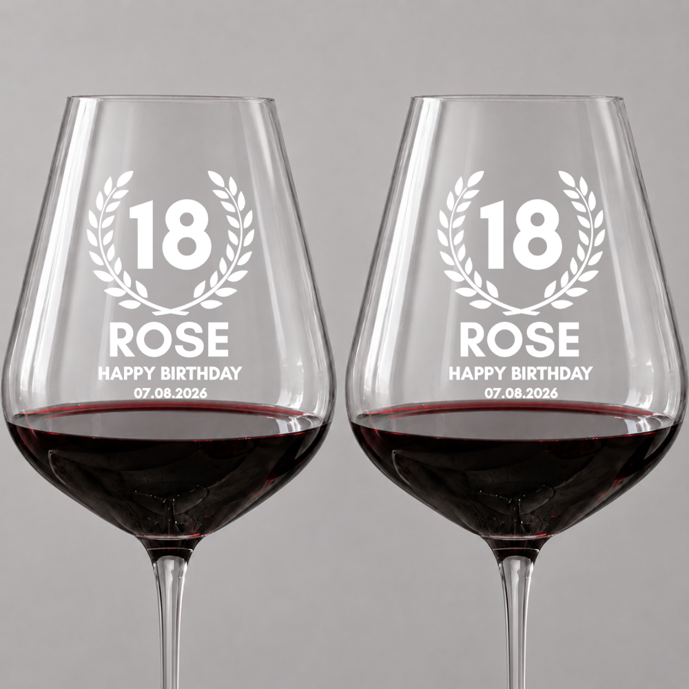 Wine Glass Personalized Birthday