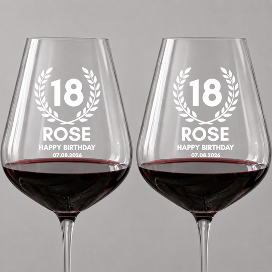 Wine Glass Personalized Birthday