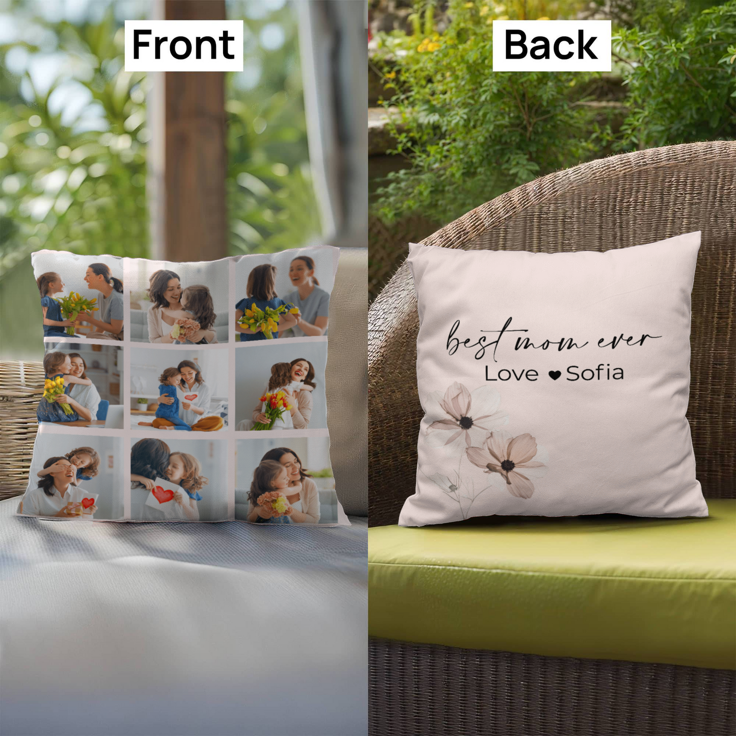 Personalize Mothers Day Indoor/Outdoor Pillow  1