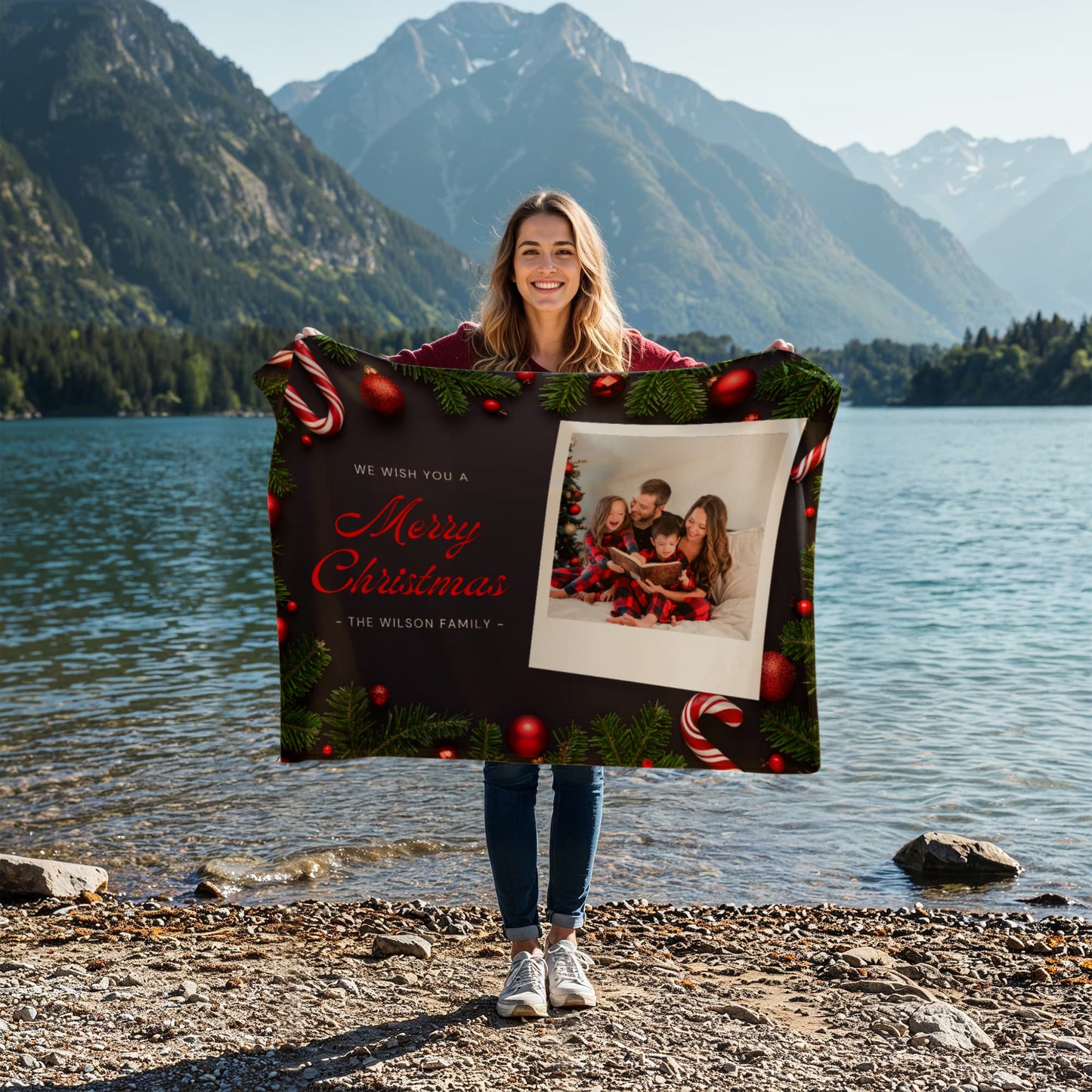 Christmas Personalized Coral Fleece Blanket 5 +