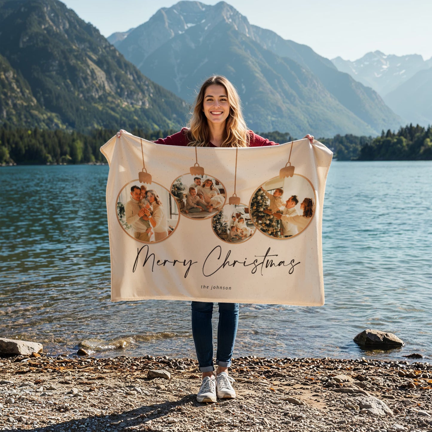 Christmas Personalized Coral Fleece Blanket 4 +