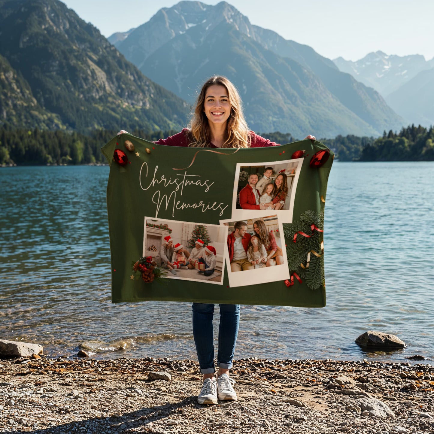 Christmas Personalized Coral Fleece Blanket 2 +