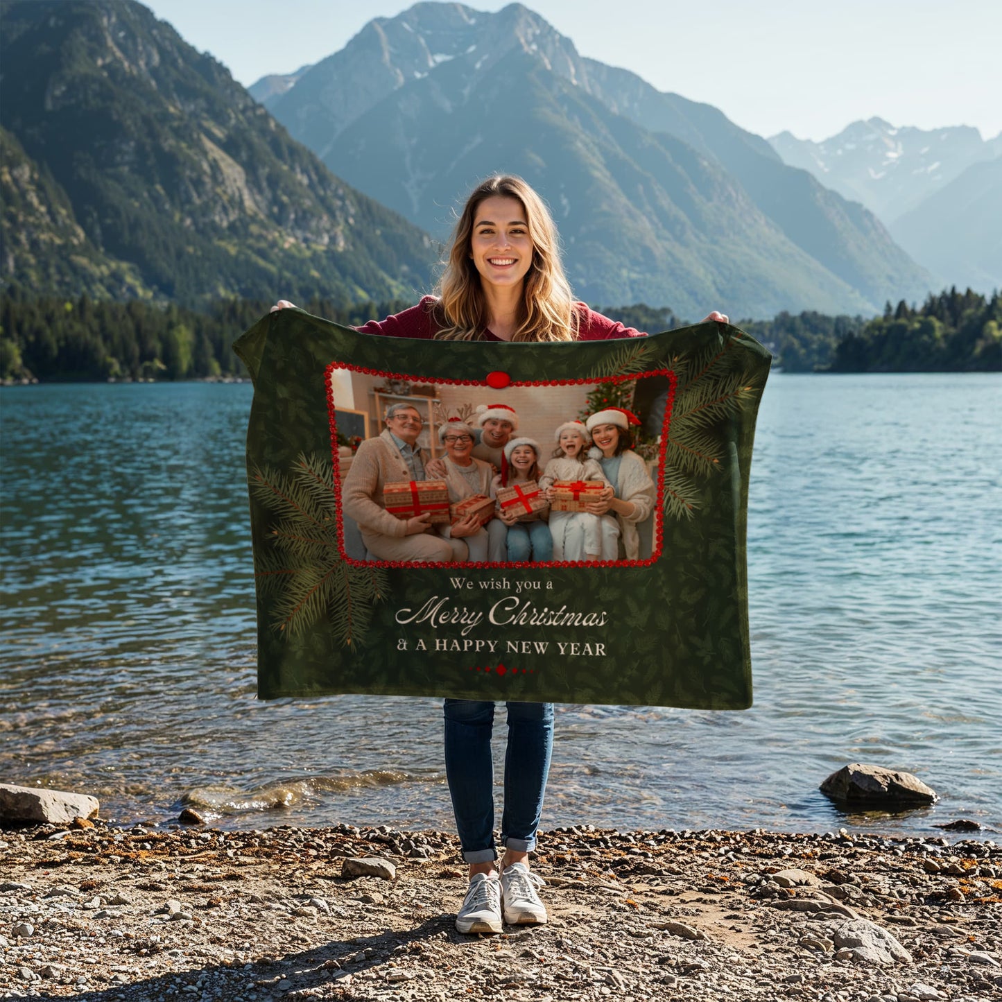 Christmas Personalized Coral Fleece Blanket 3 +