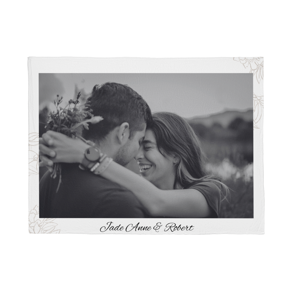 Personalized Couple Coral Fleece Blanket 1 +
