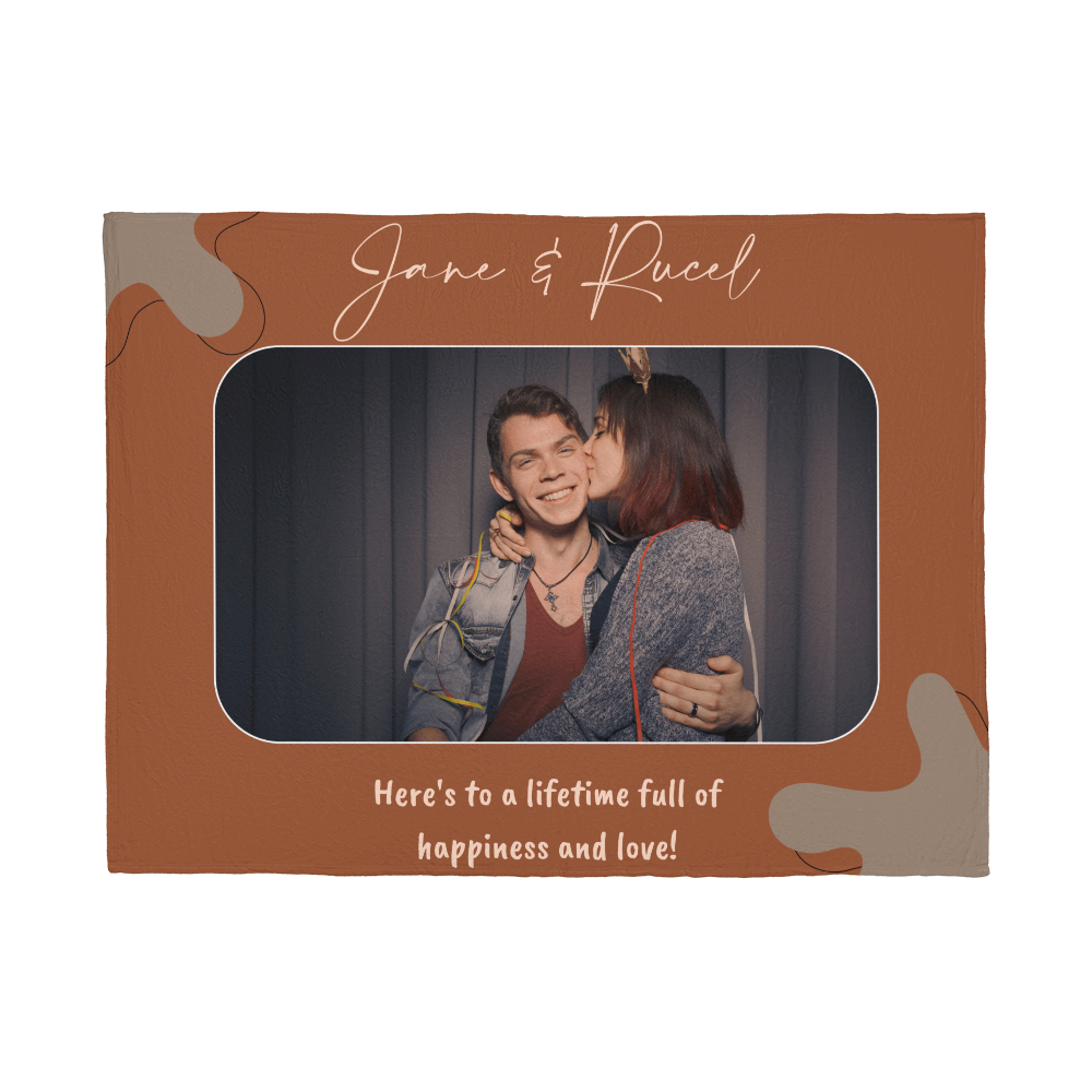 Personalized Couple Coral Fleece Blanket 3 +