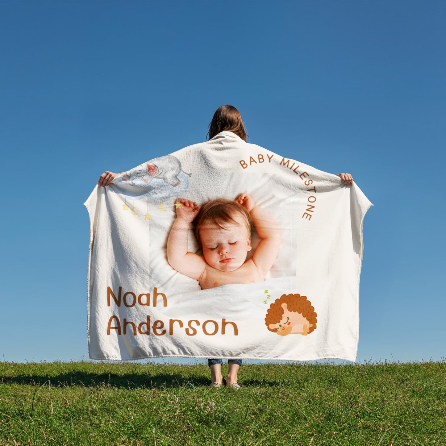 Personalized Baby Coral Fleece Blanket 1 +