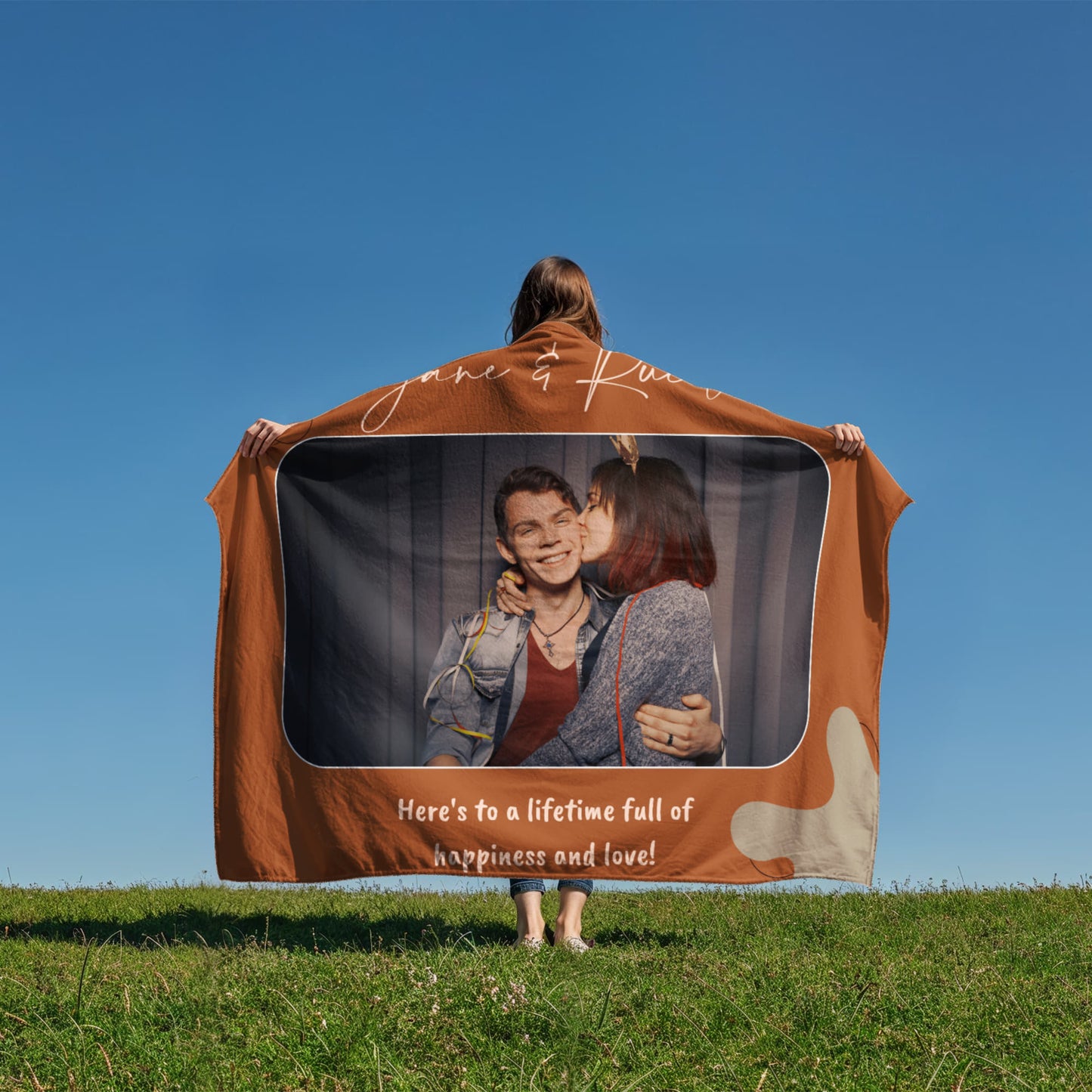 Personalized Couple Coral Fleece Blanket 3 +