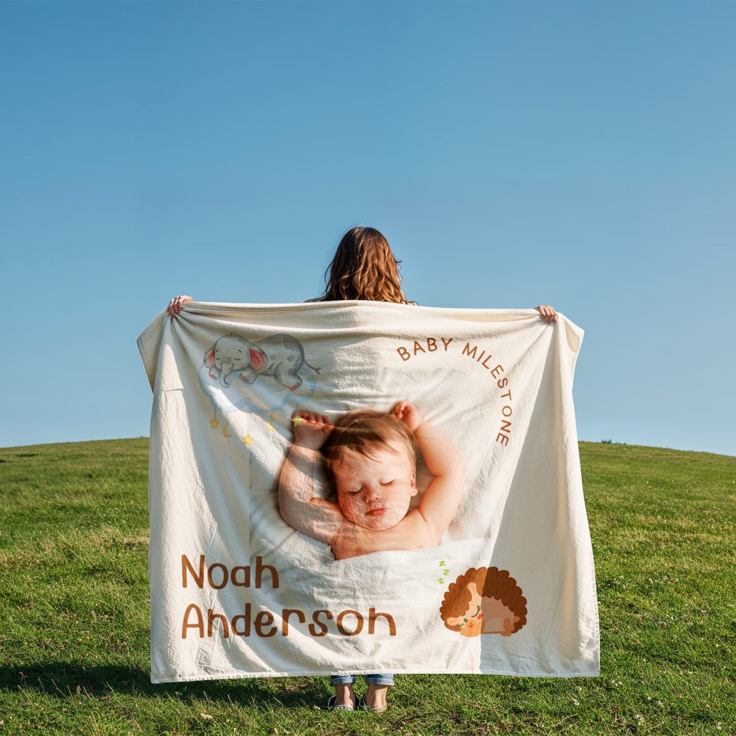 Personalized Baby Coral Fleece Blanket 1 +