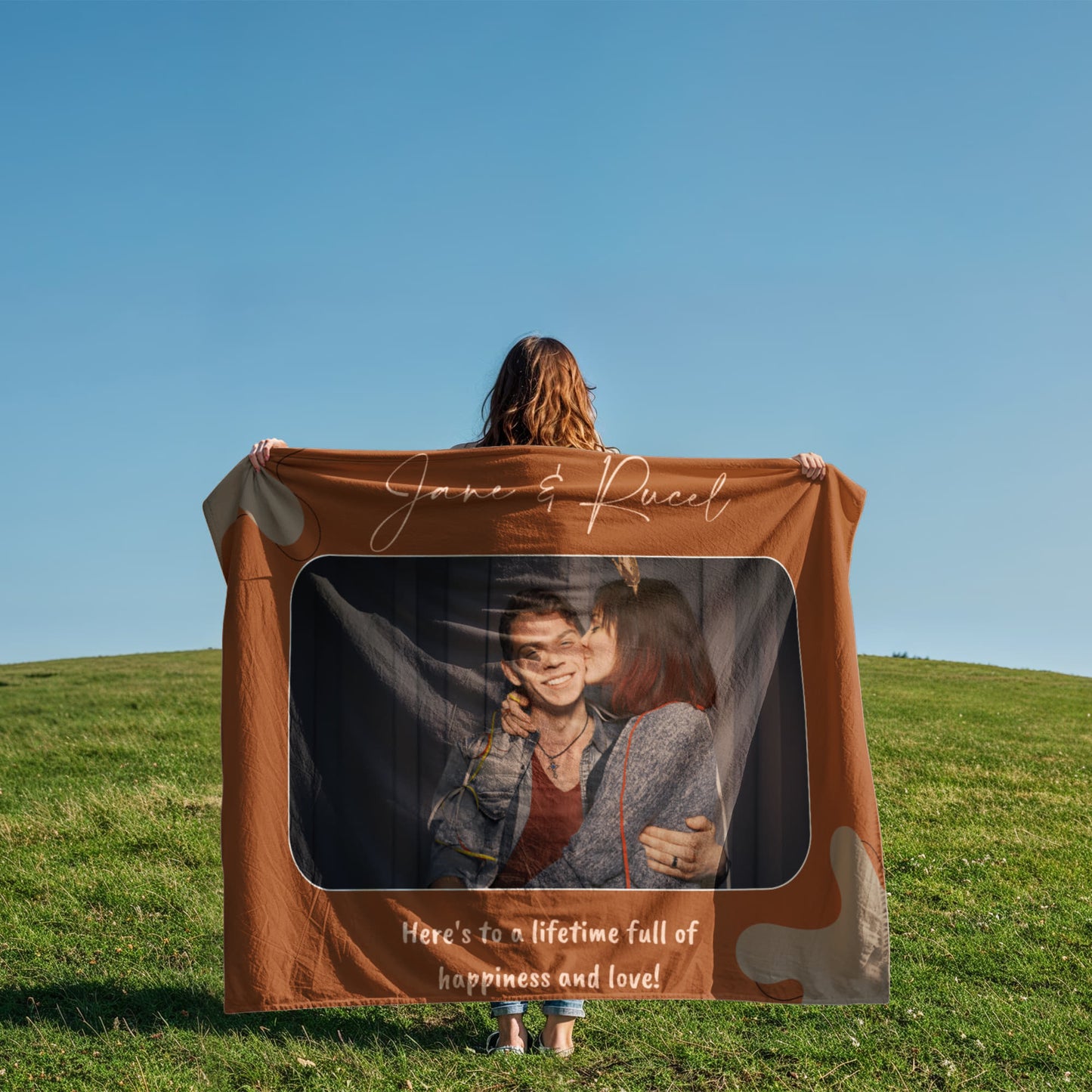 Personalized Couple Coral Fleece Blanket 3 +