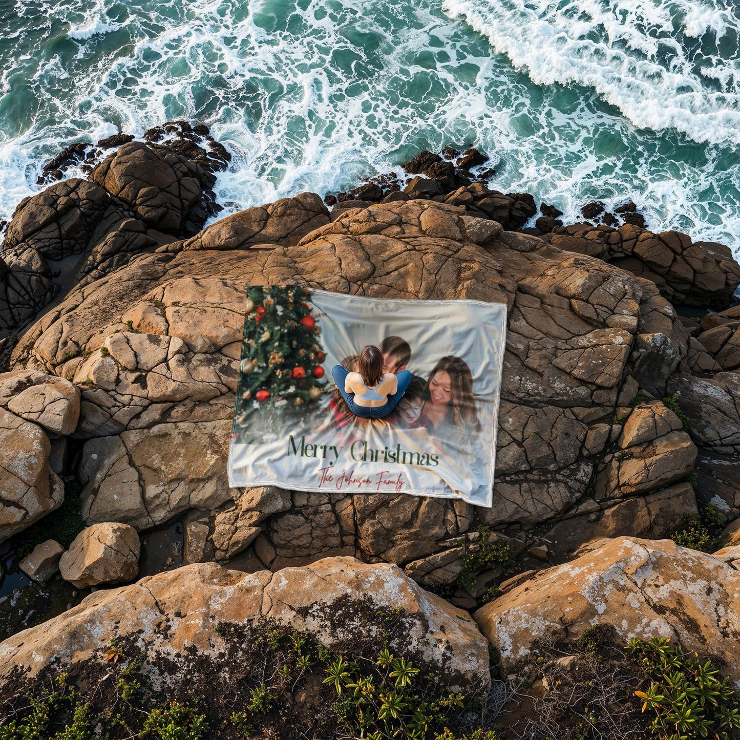 Christmas Personalized Coral Fleece Blanket 1 +