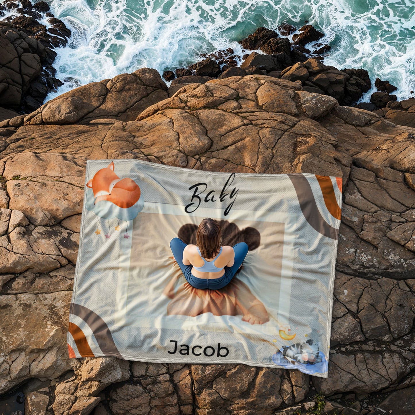 Personalized Baby Coral Fleece Blanket 3 +
