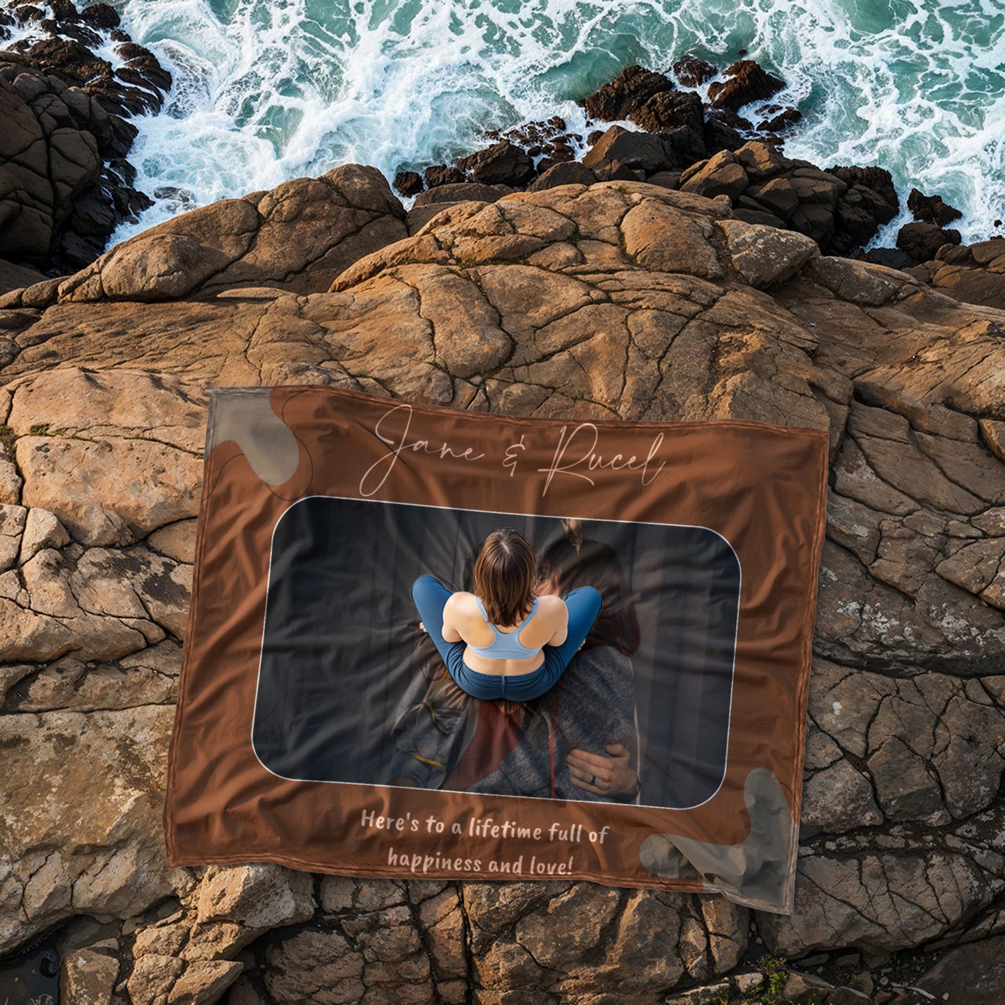 Personalized Couple Coral Fleece Blanket 3 +