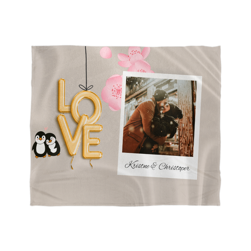 Personalized Couple Mink Touch Fleece Blanket 2 +