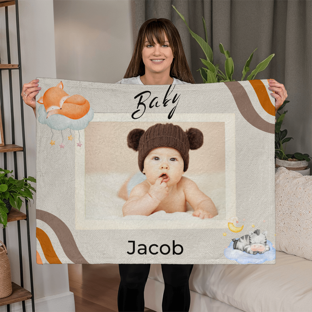 Personalized Baby Mink Touch Blanket 3 +