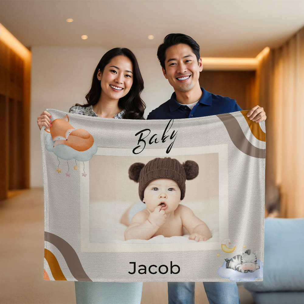 Personalized Baby Mink Touch Blanket 3 +