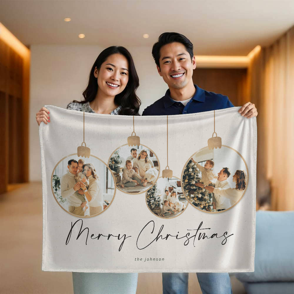 Christmas Personalized Mink Touch Blanket 4  +