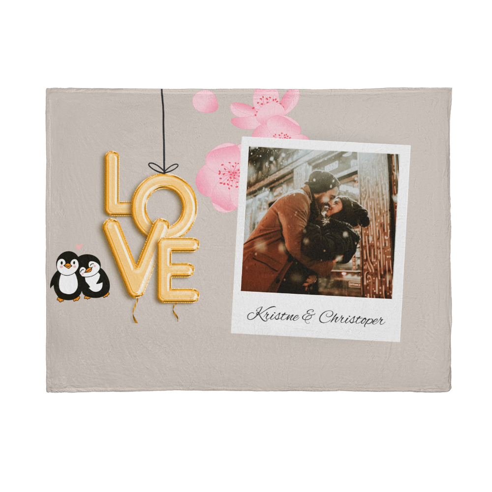 Personalized Couple Mink Touch Fleece Blanket 2 +