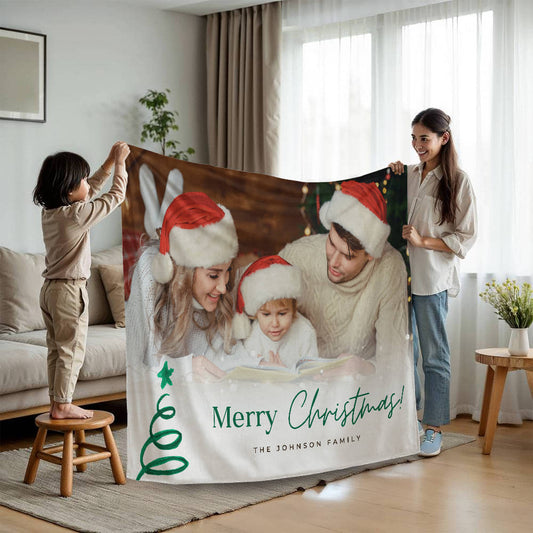 Christmas Personalized Mink Touch Blanket 1  +