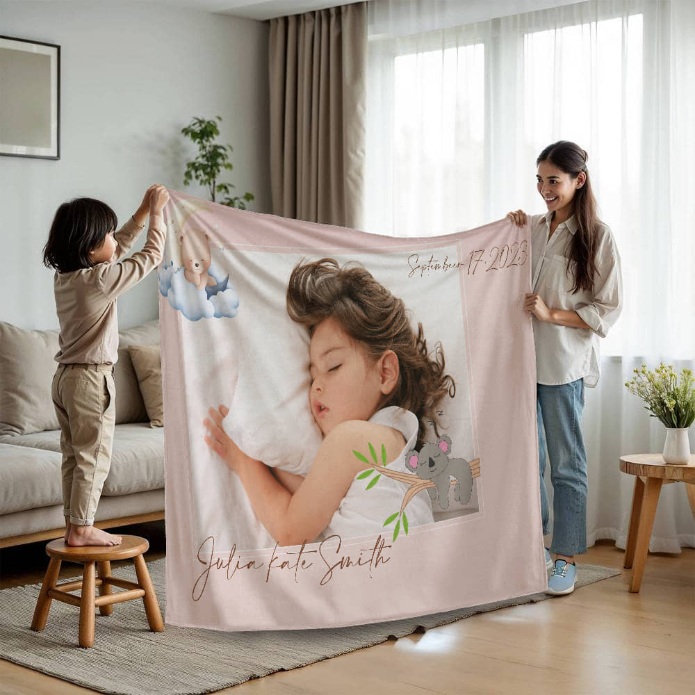 Personalized Baby Mink Touch Blanket 2 +