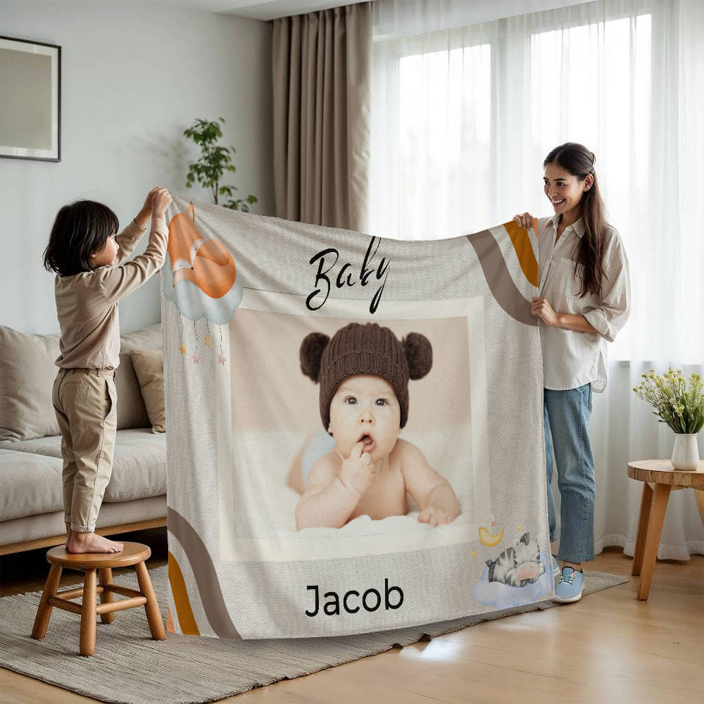 Personalized Baby Mink Touch Blanket 3 +