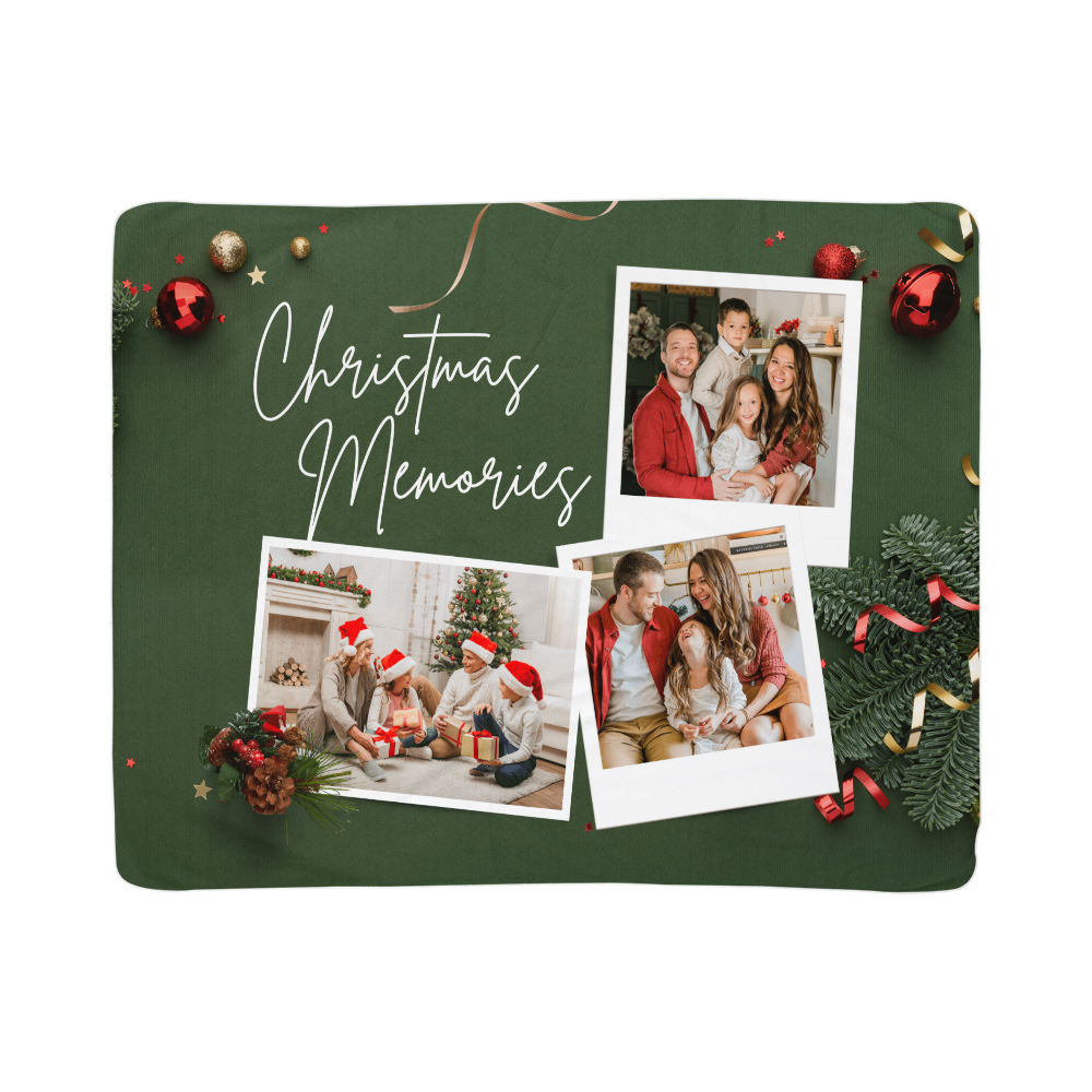 Christmas Personalized Sherpa Fleece Blanket 2 +