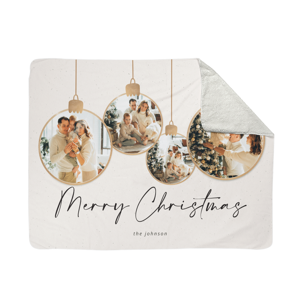 Christmas Personalized Sherpa Fleece Blanket 4 +