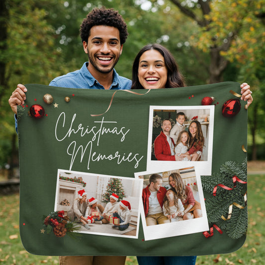 Christmas Personalized Sherpa Fleece Blanket 2 +