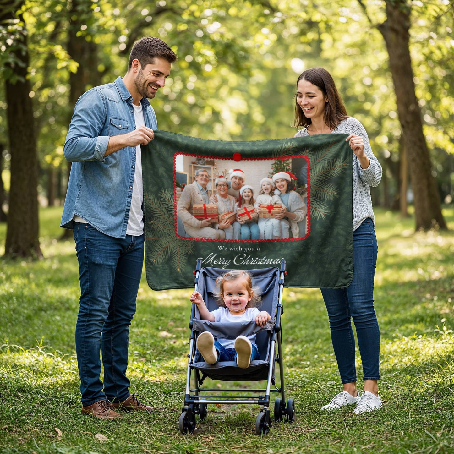 Christmas Personalized Sherpa Fleece Blanket 3 +