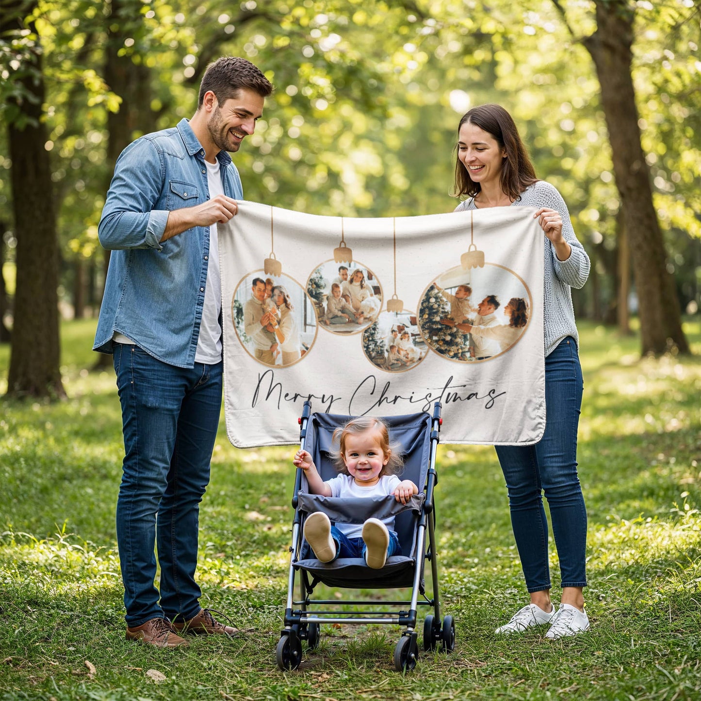 Christmas Personalized Sherpa Fleece Blanket 4 +