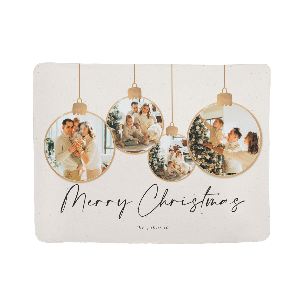Christmas Personalized Sherpa Fleece Blanket 4 +