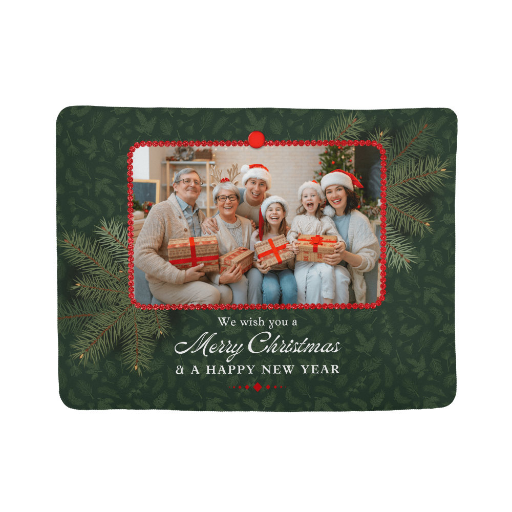 Christmas Personalized Sherpa Fleece Blanket 3 +