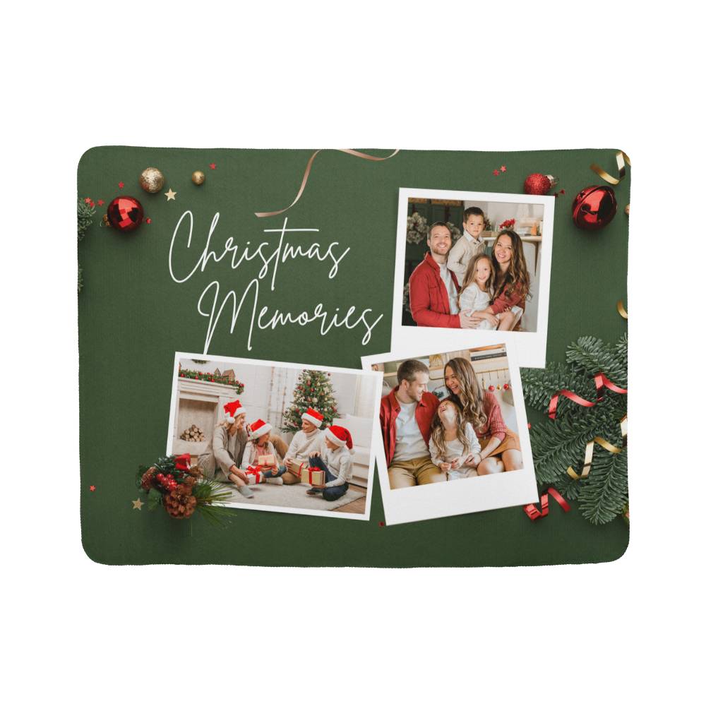 Christmas Personalized Sherpa Fleece Blanket 2 +