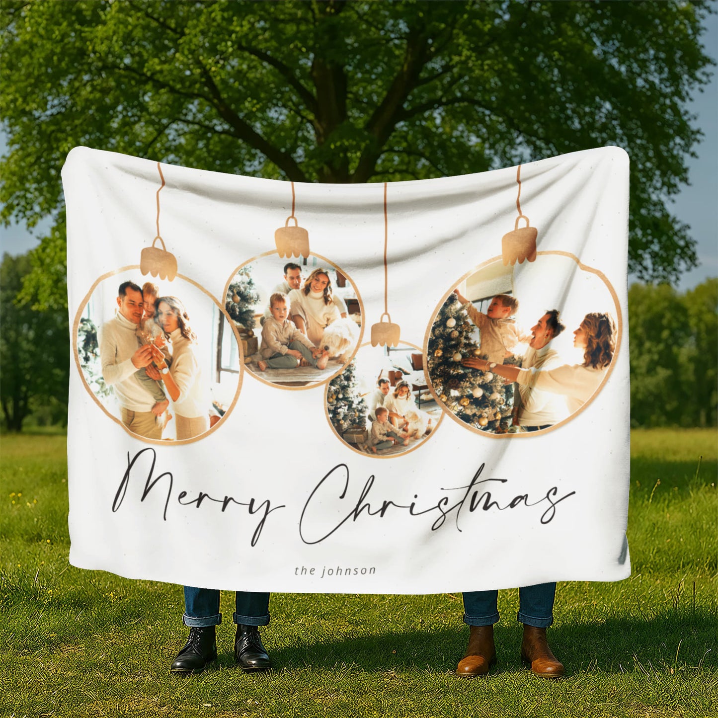 Christmas Personalized Sherpa Fleece Blanket 4 +