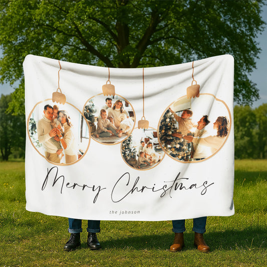 Christmas Personalized Sherpa Fleece Blanket 4 +