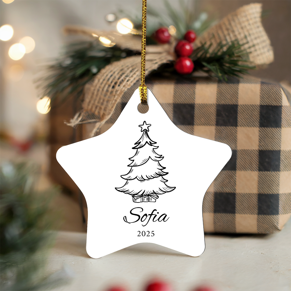 Personalized Christmas Star Ornaments +