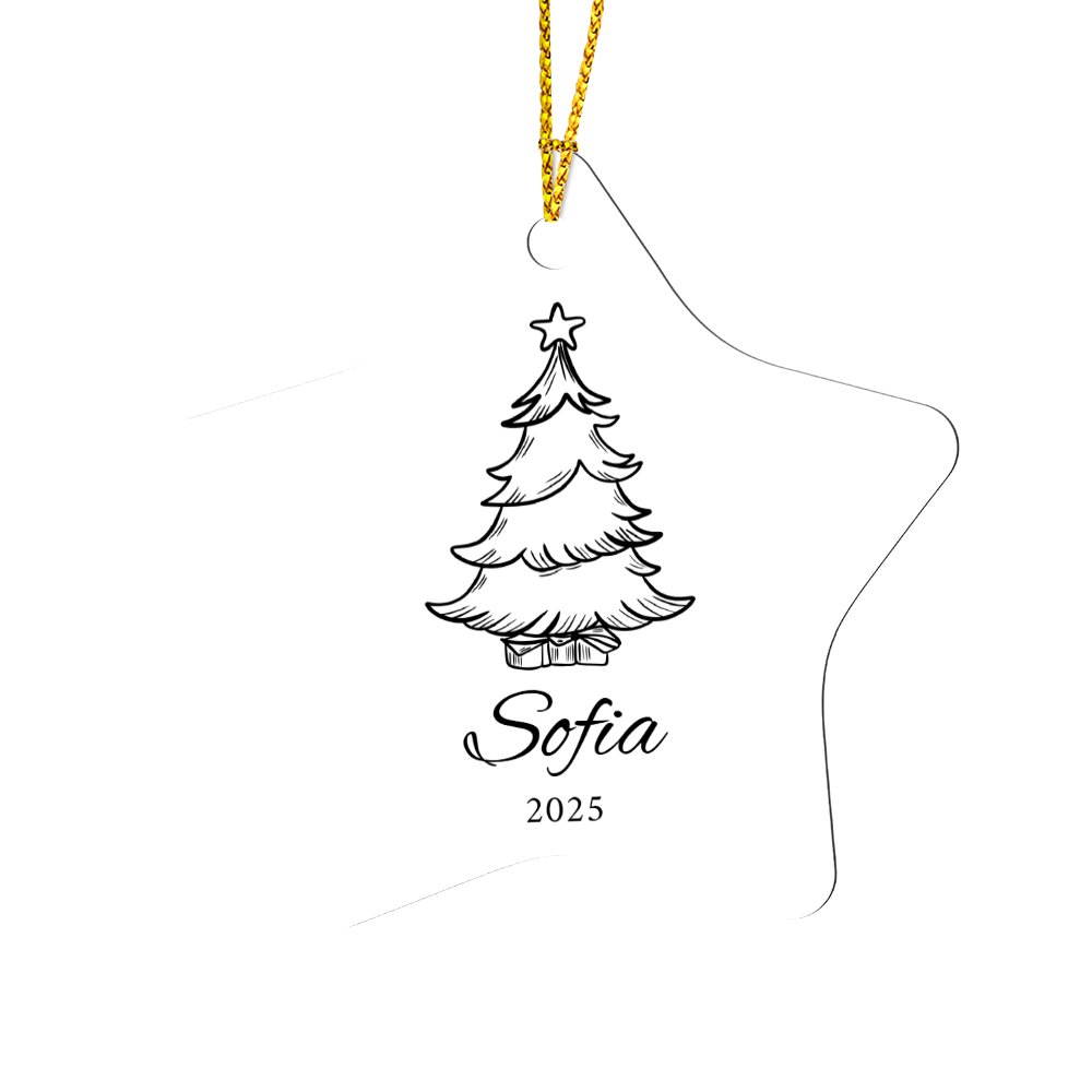 Personalized Christmas Star Ornaments +