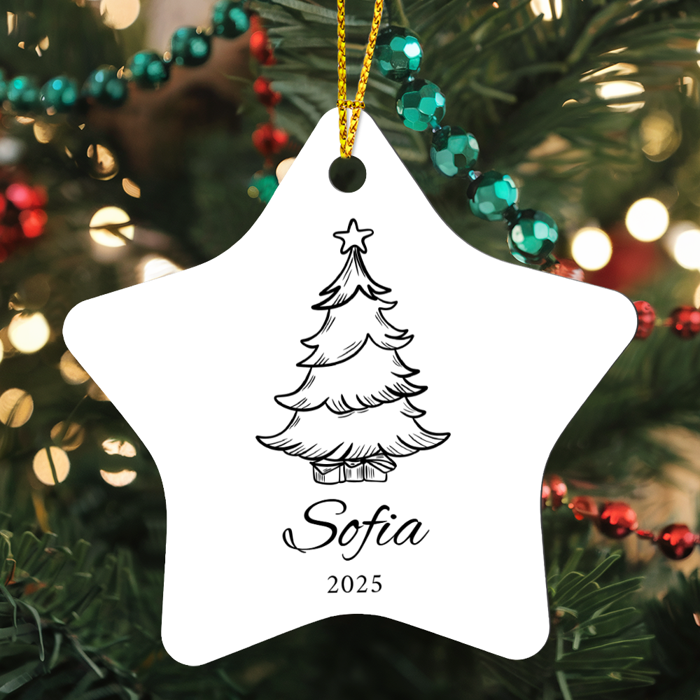 Personalized Christmas Star Ornaments +