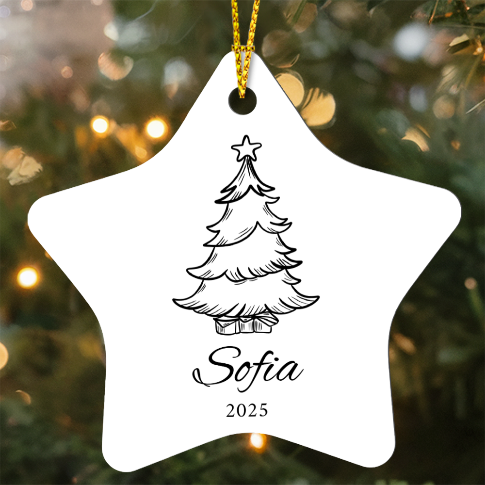 Personalized Christmas Star Ornaments +