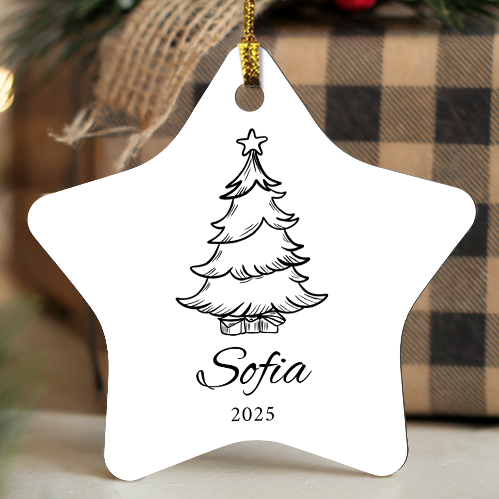 Personalized Christmas Star Ornaments +