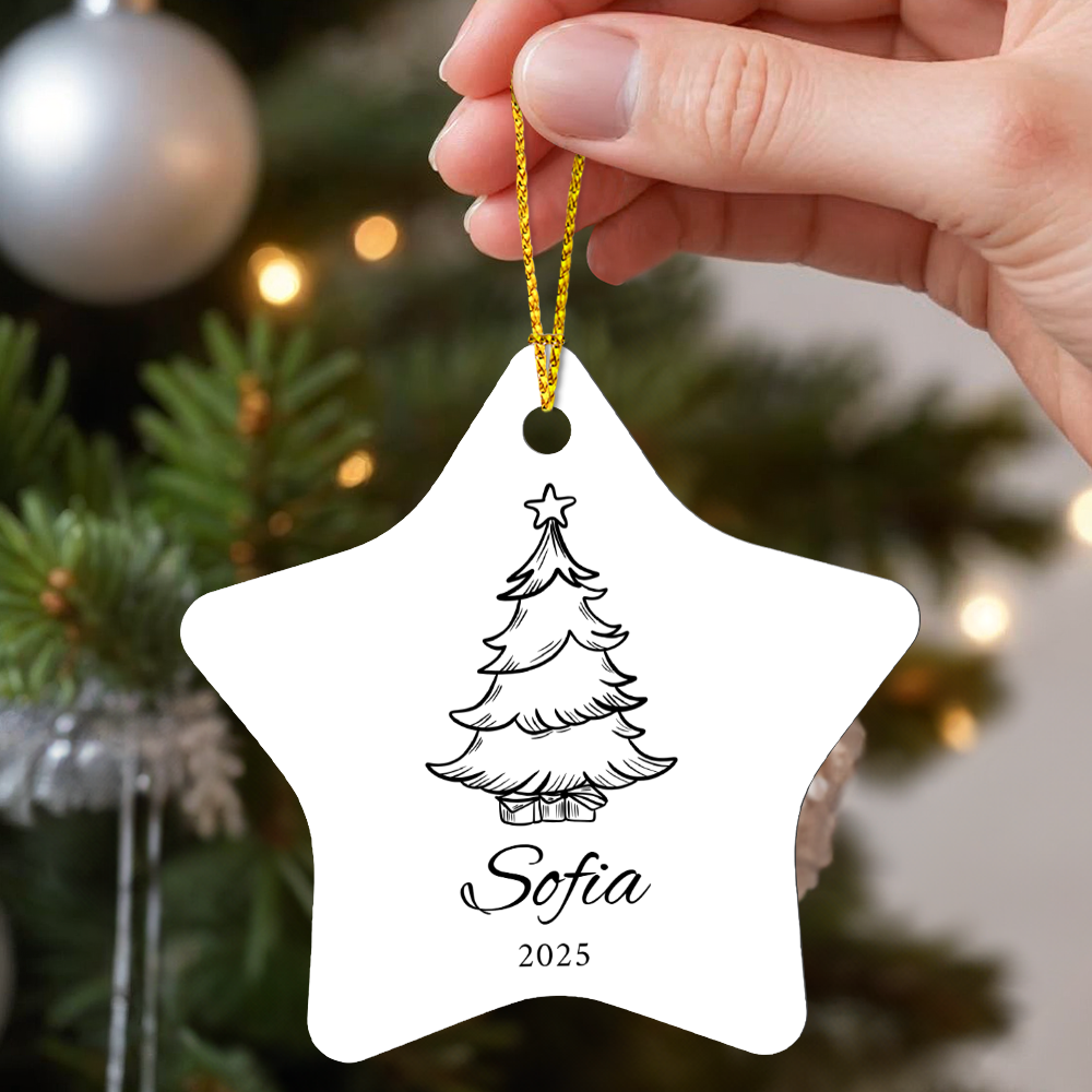 Personalized Christmas Star Ornaments +