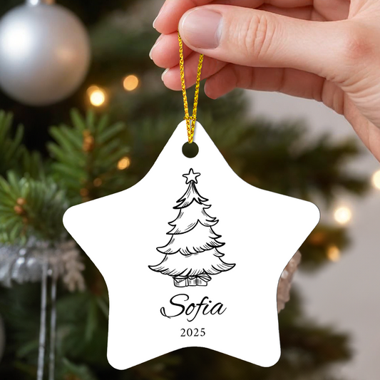 Personalized Christmas Star Ornaments +