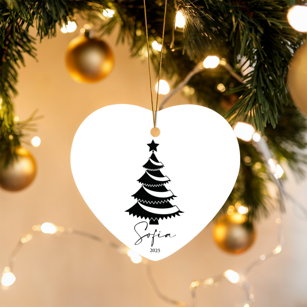 Personalized Christmas Heart Ornaments +