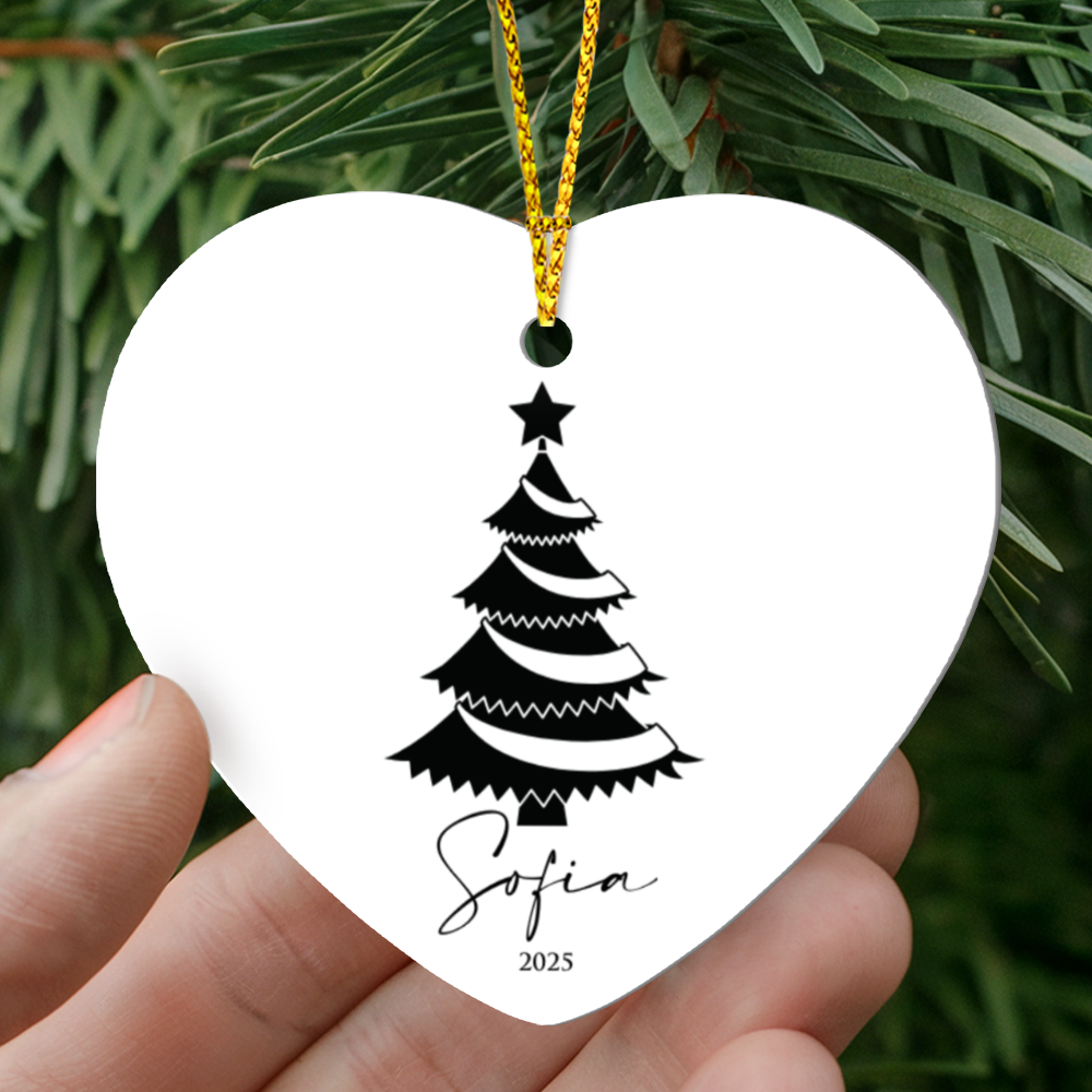 Personalized Christmas Heart Ornaments +