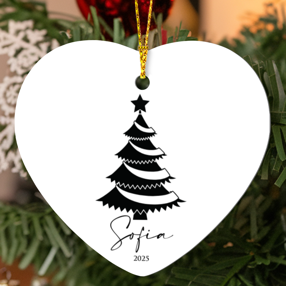 Personalized Christmas Heart Ornaments +