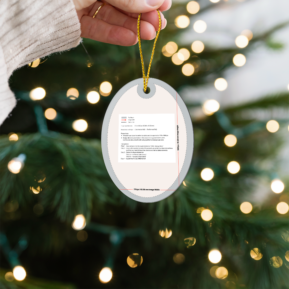 Cartoon Oval High Gloss Ornament