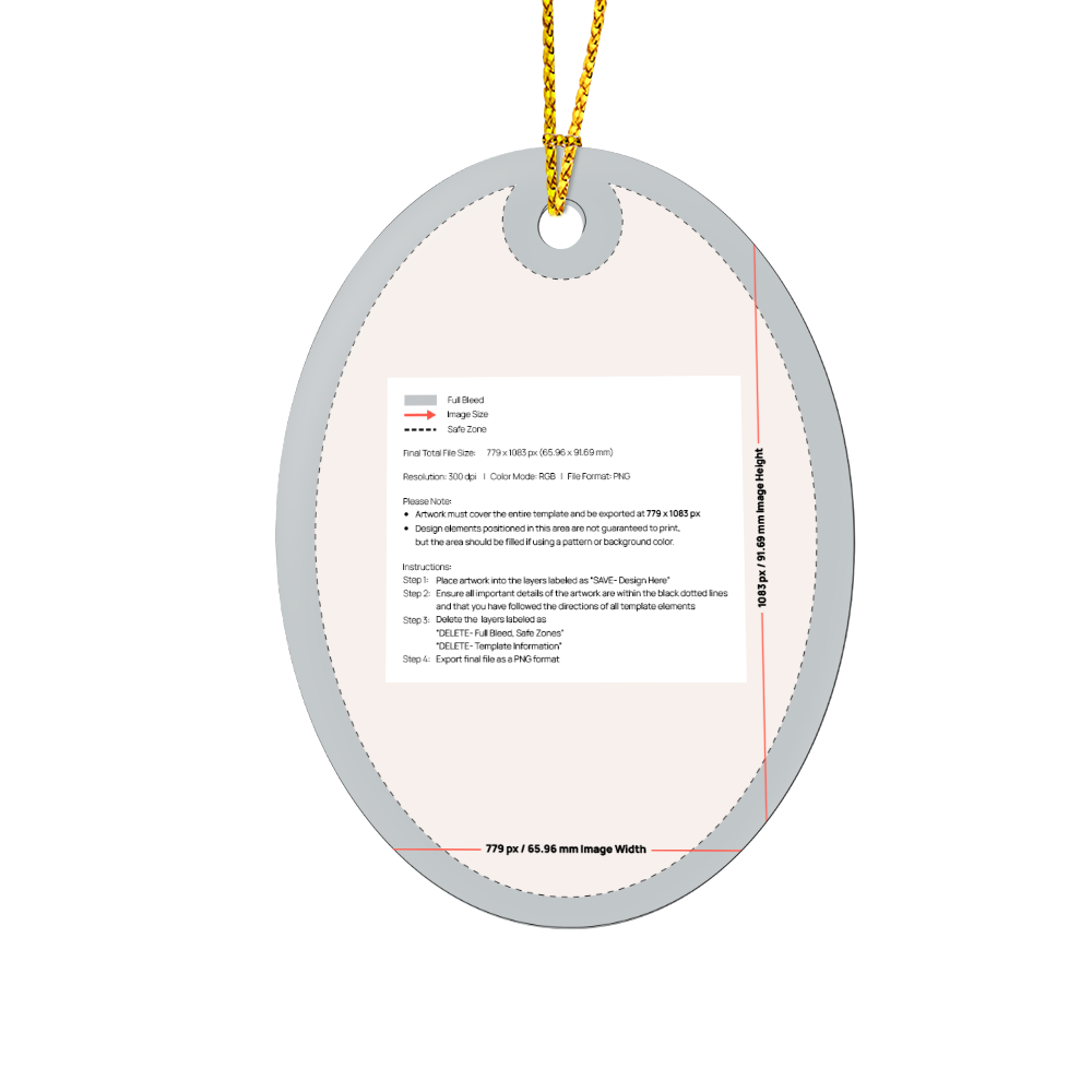 Cartoon Oval High Gloss Ornament