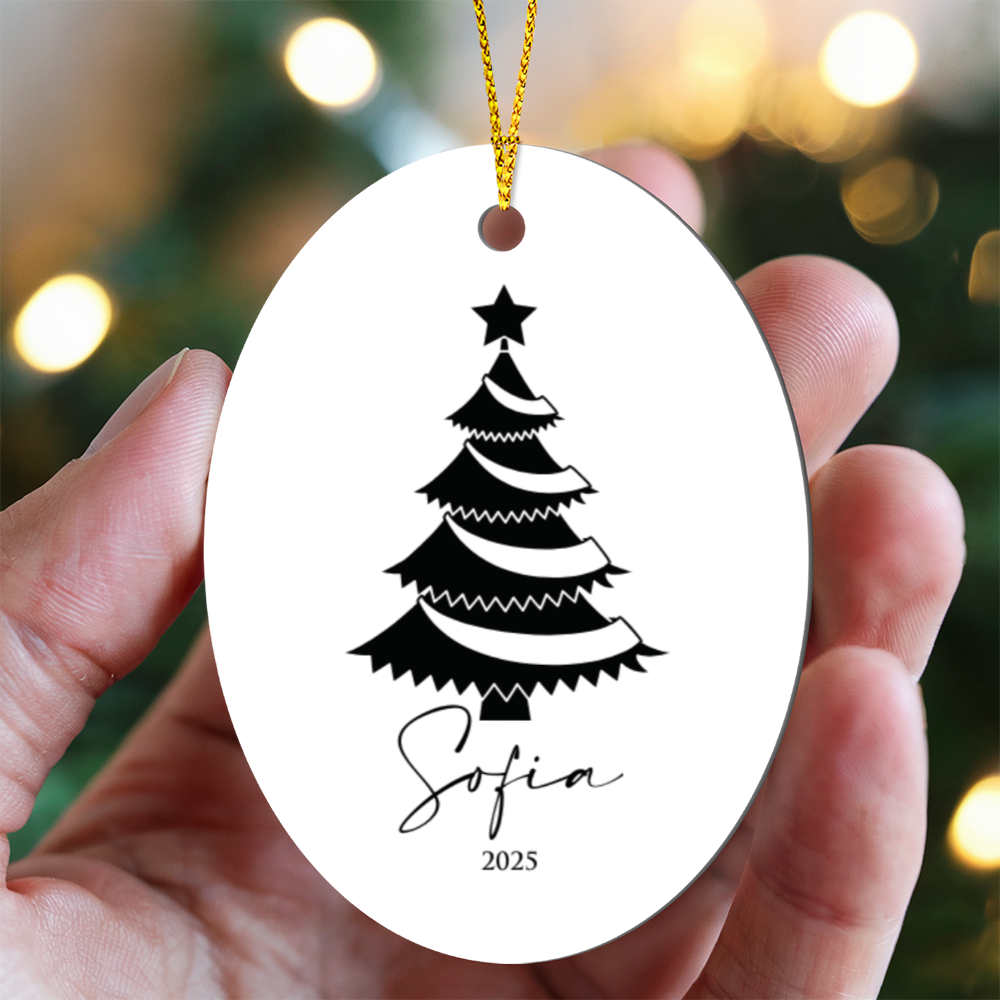 Personalized Christmas Oval Ornaments +