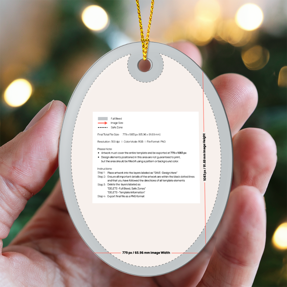 Cartoon Oval High Gloss Ornament